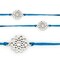 Lotus Charm Rakhi Bracelet Indian Rakhi Bracelet Desi Favors Rakhi for Raksha Bandhan Handcrafted Rakhi for Brother Bhaiya Bhabhi Bracelet with Ties